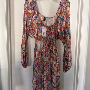 Wild Fable floral dress with cut out sides